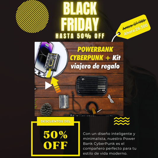 Black Friday🔥 Power Bank CyberPunk + KIT VIAJERO DE REGALO