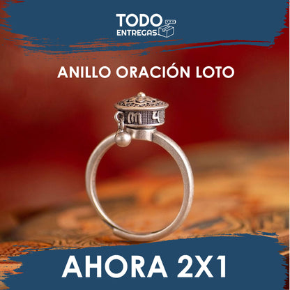 Anillo Flor de Loto Giratorio 2x1🕉️🌀